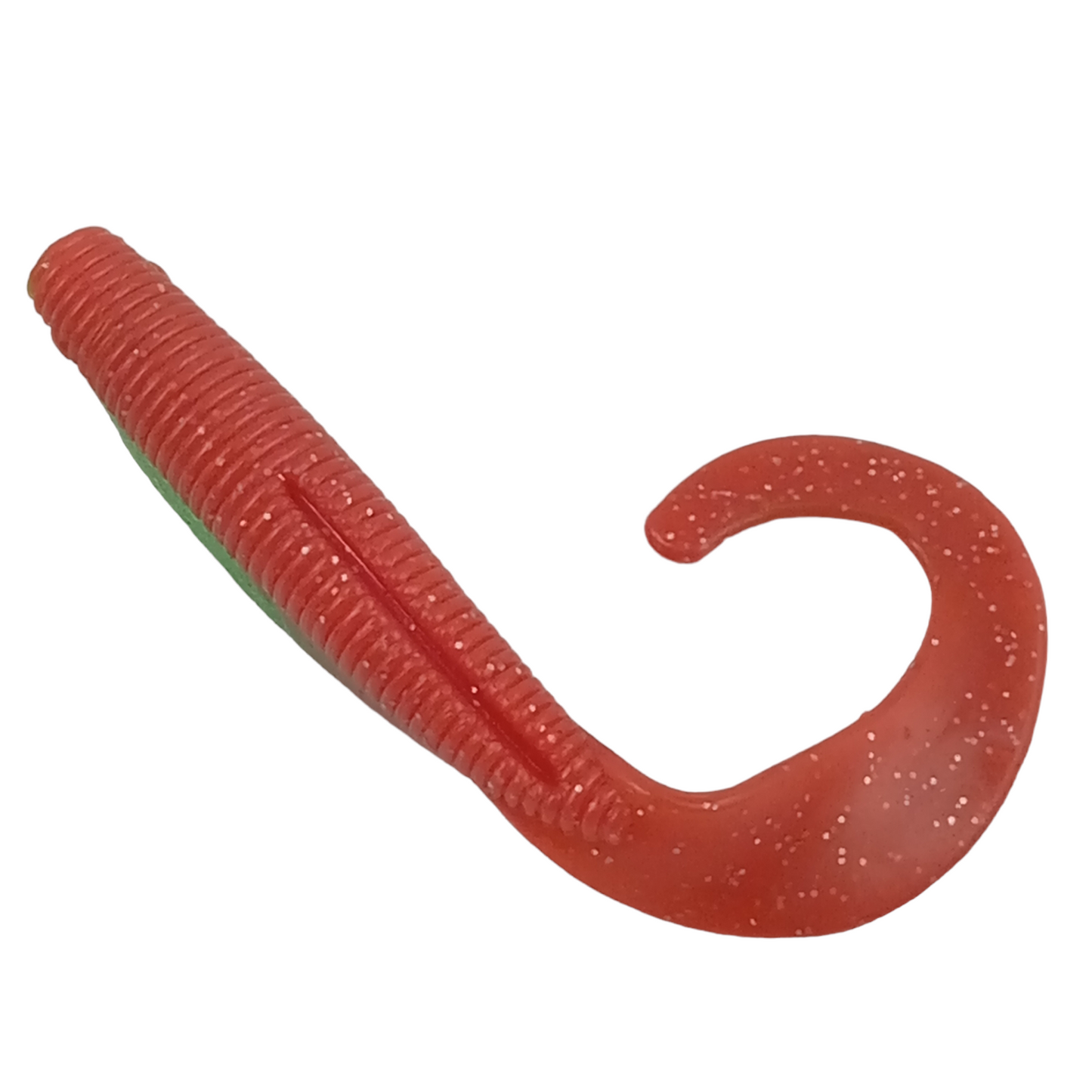 Z Man SteakZ Curly TailZ Size-4 Curly Tail- Nuked Chicken Glow Close Up Image