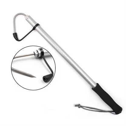 120cm Extendable Aluminum Fishing Gaff Stainless Steel Hook