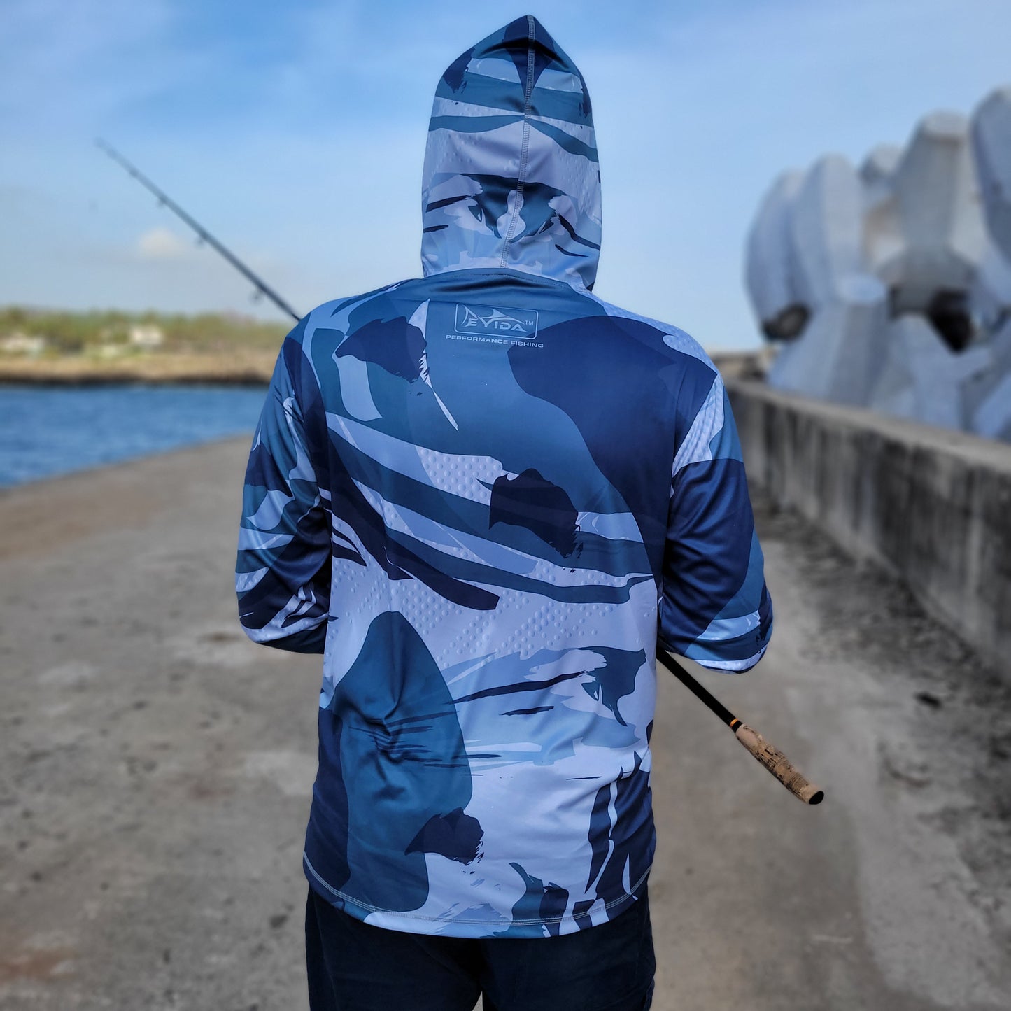 Eyida Camo Savage UPF 50+ Hooded Performance Fishing T-Shirt