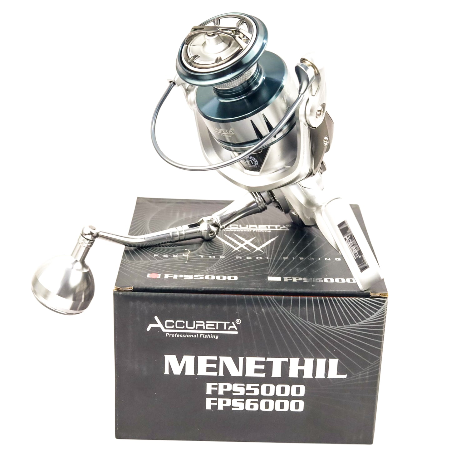 Accuretta Menethil Spinning Fishing Reel | Power Handle Aluminum Spool | 4000/5000/6000 Size