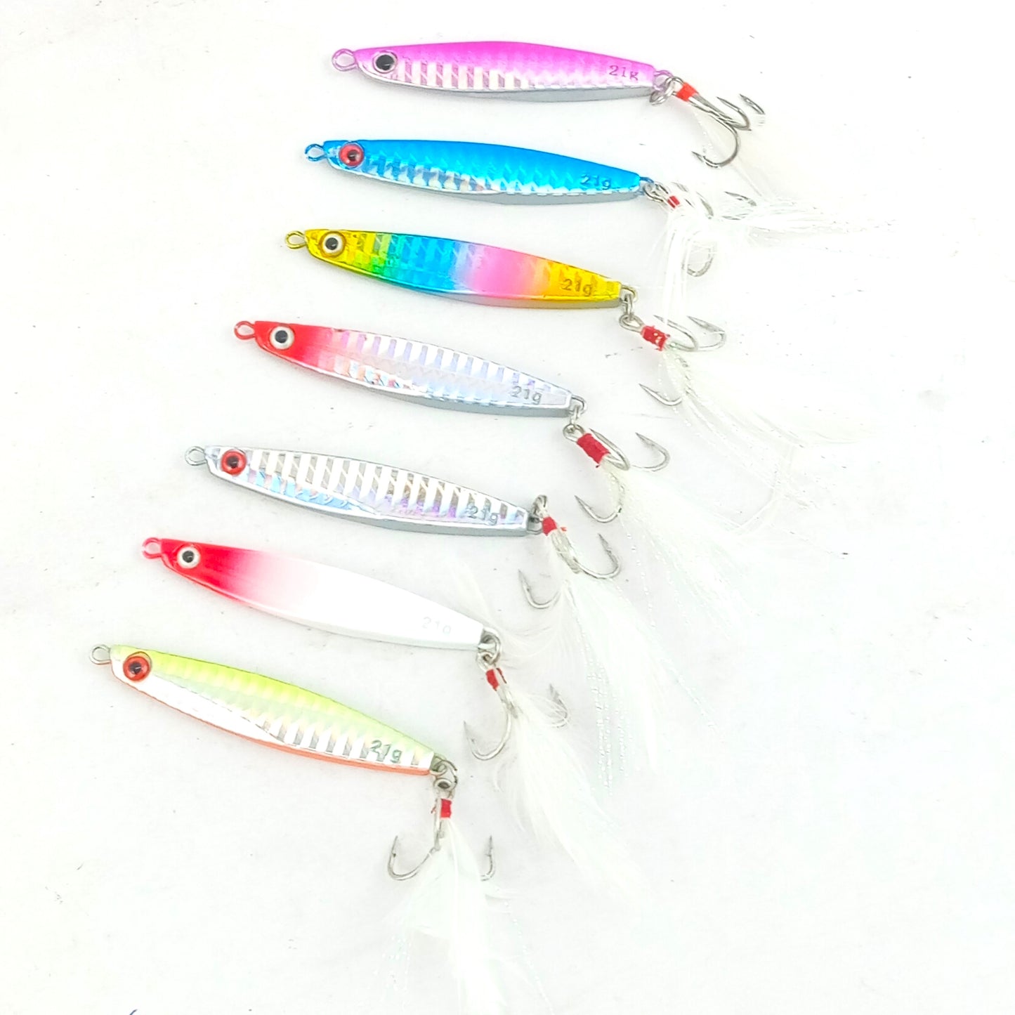 Affordable Jigs Lures with Teaser Treble Hooks | 21g,30g,40g