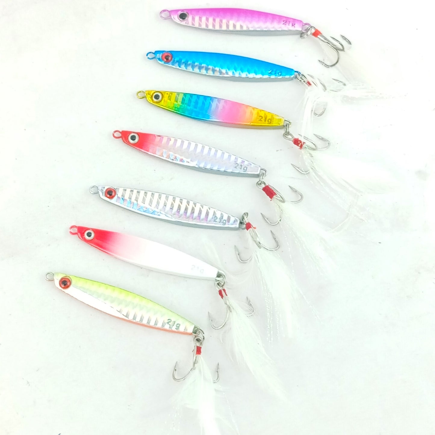 Affordable Jigs Lures with Teaser Treble Hooks | 21g,30g,40g
