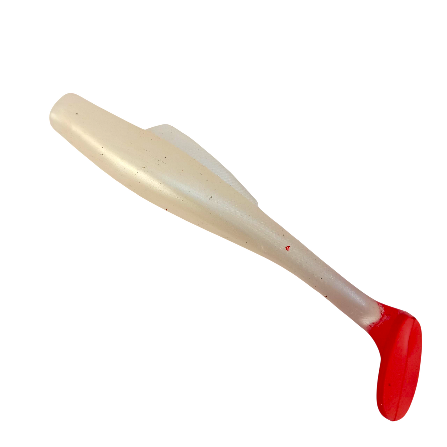 Affordable  Soft Lures 4 inch Pearl White Red Taily
