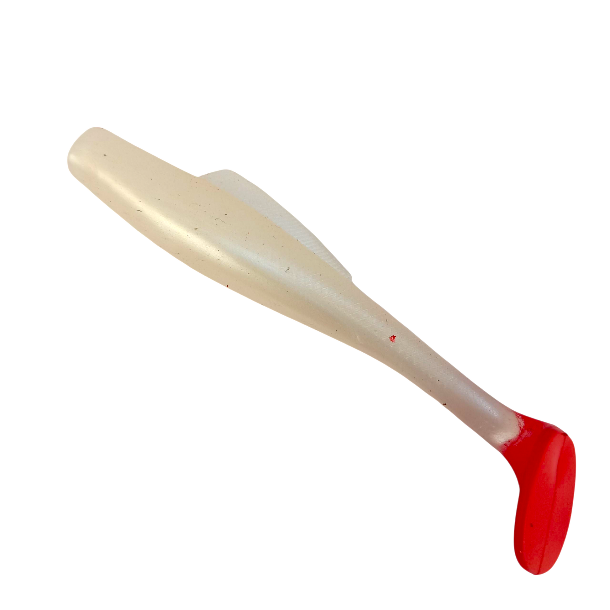 Affordable  Soft Lures 4 inch Pearl White Red Taily