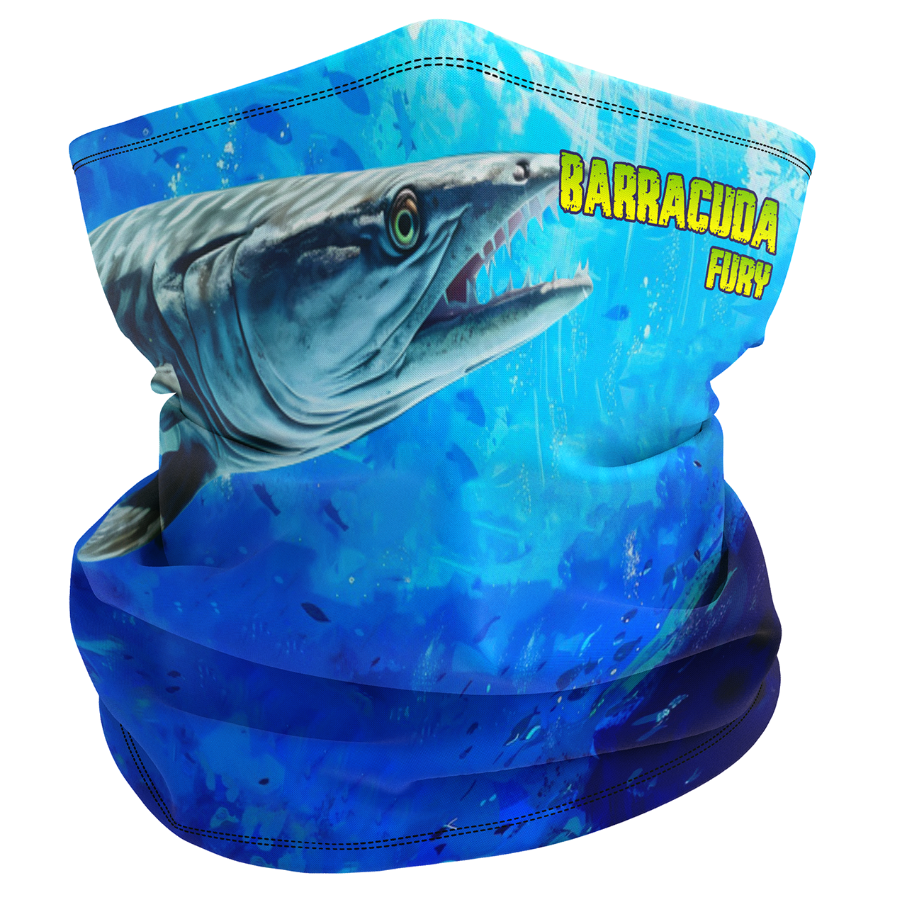 UPF 50+ Neck gaiter used for fishing travel and other activities table view