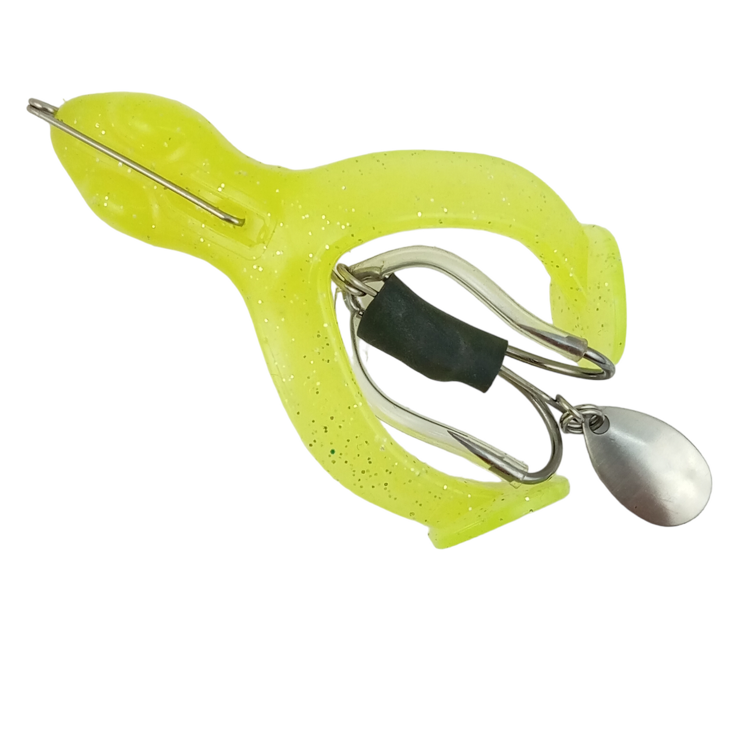 Bassart Kicker Soft Frog Lure | 8cm/13Gms yellow color image