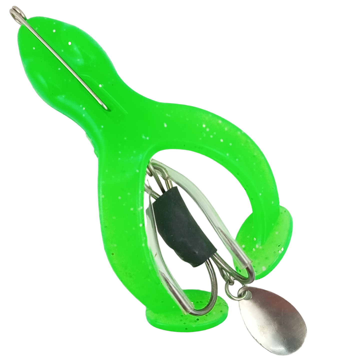 Bassart Kicker Soft Frog Lure | 8cm/13Gms green color image