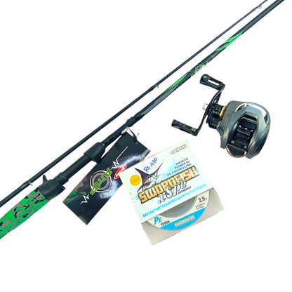 Berkley AMP 6.6ft Baitcasting Rod |Seasir Cast-X Baitcasting Reel Combo