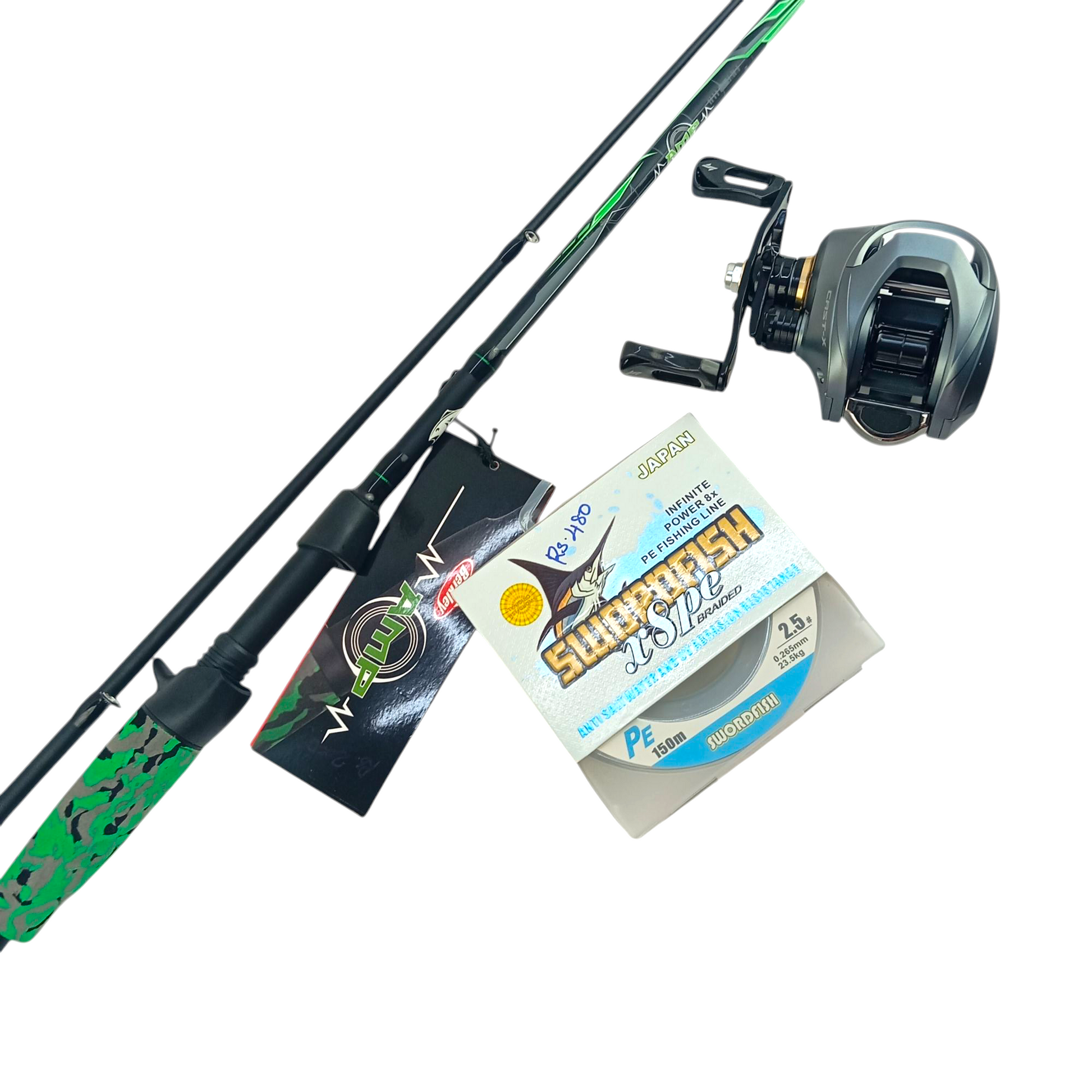 Berkley AMP 6.6ft Baitcasting Rod |Seasir Cast-X Baitcasting Reel Combo