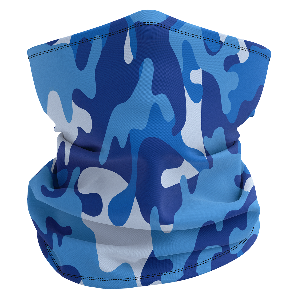 UPF 50+ Neck gaiter used for fishing travel and other activities front view