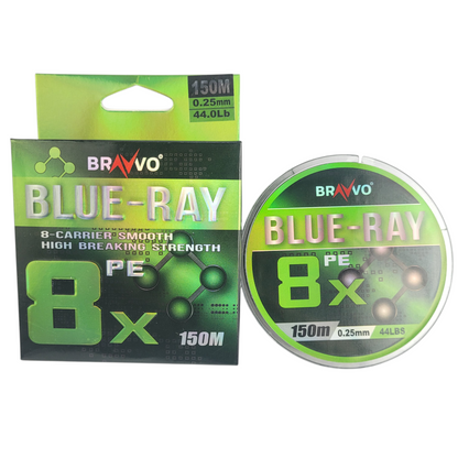 Bravvo Blue Ray 8X Braided Fishing Line - 150M