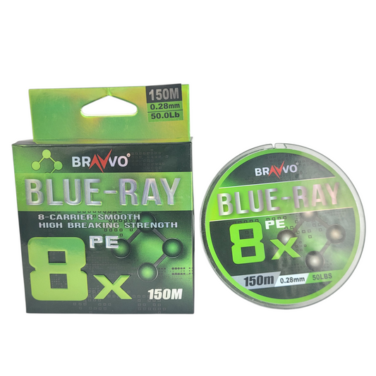 Bravvo Blue Ray 8X Braided Fishing Line - 150M