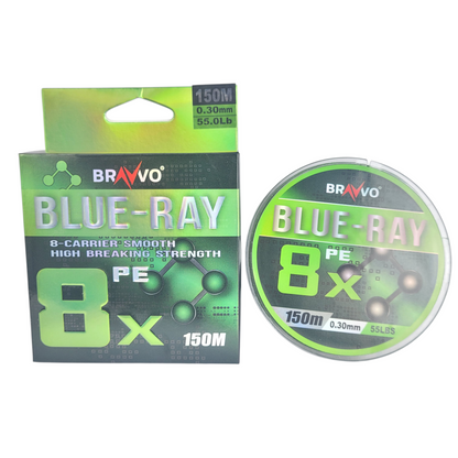 Bravvo Blue Ray 8X Braided Fishing Line - 150M
