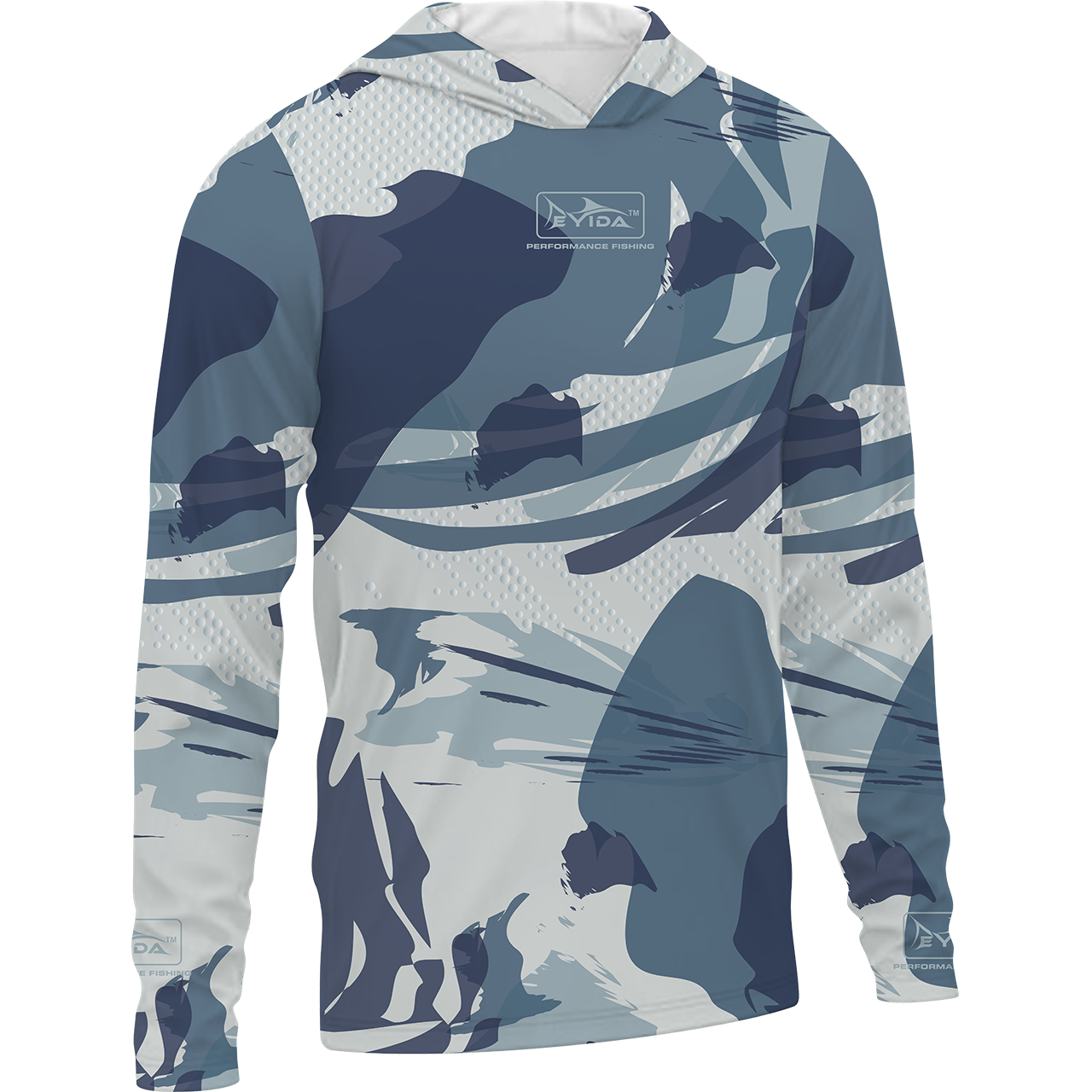 UPF50+ sun protection fishing tshirt with sun protection moisture management and anti microbial properties front view