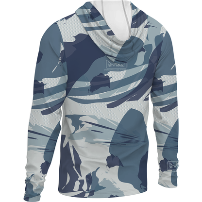 UPF50+ sun protection fishing tshirt with sun protection moisture management and anti microbial properties back view