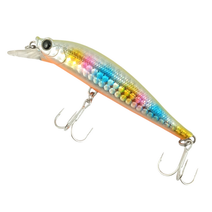 Crazee Dizzy Minnow 90HS 90mm-28gms Fishing Lure Chart Back Cotton Candy Close Up Image