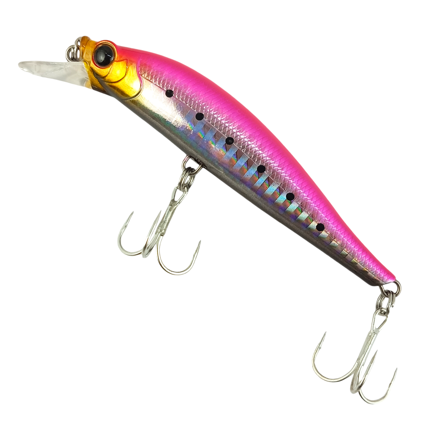 Crazee Dizzy Minnow 90HS 90mm-28gms Fishing Lure Pink Back I Washi Close Up Image
