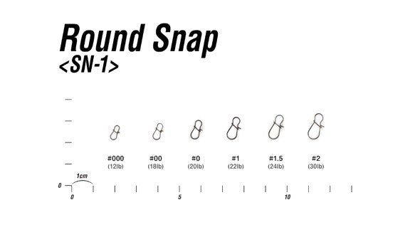 Decoy SN-1 Round Snap 000 to 0 Size Chart