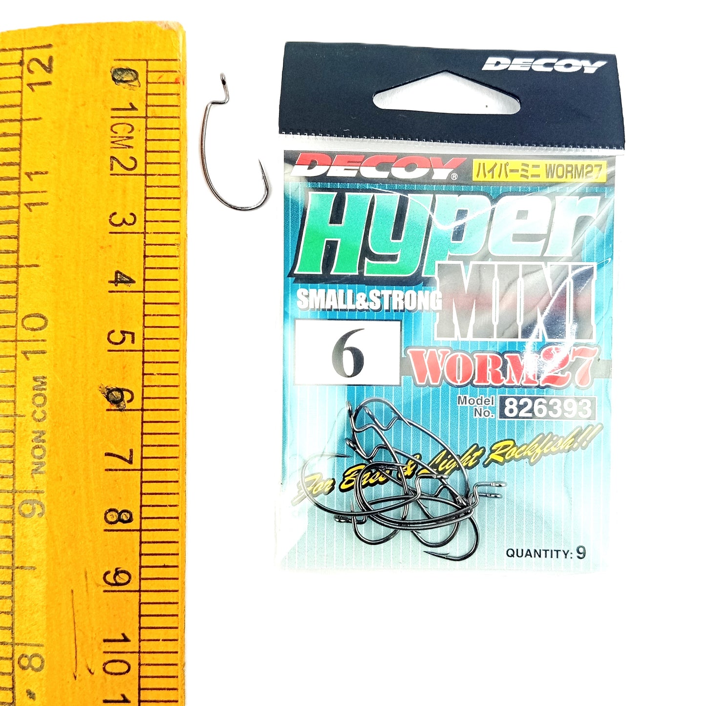 Decoy Worm-27 Hyper Mini Hook  Size 6 Close Up Image