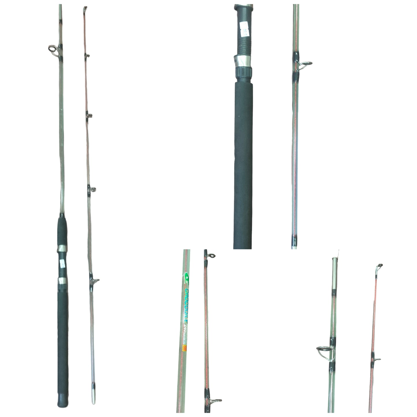 Etovel crocodile spinnig fishing rod 7 ft - multiple angles