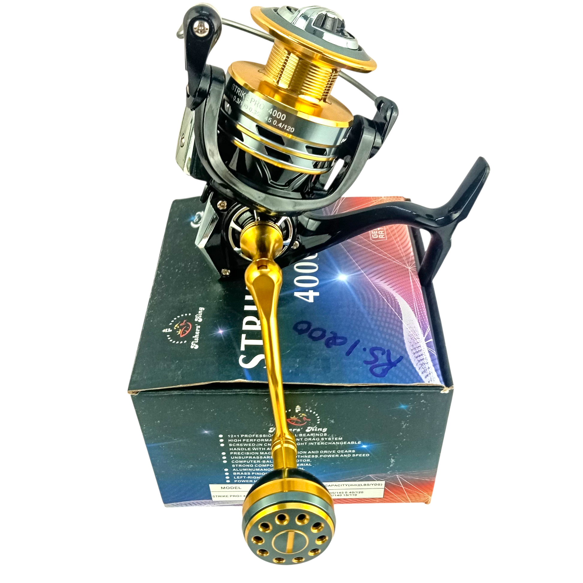 Fishers King Strike Pro+ 4000 Spinning Fishing Reel | 7Kg Drag | Aluminum Handle