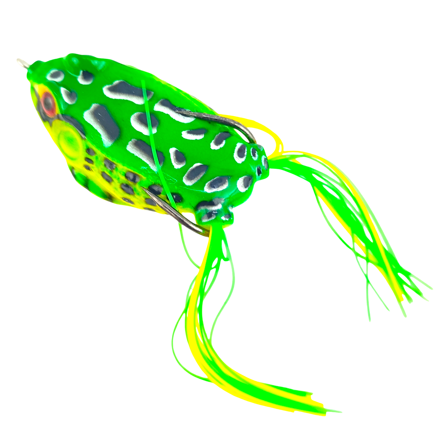 Fishing Frog Lure 6cm-18gm Green With Yellow Close Up Image