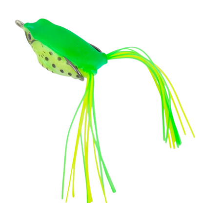 Fishing Frog Lure 9gms 5cm Green Yellow Black Close Up Image