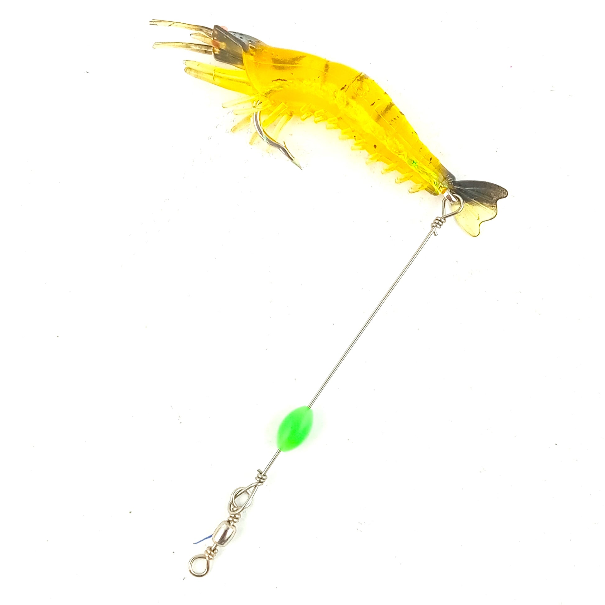 Generic Rubber Shrimp Lure With Hook Wire Trace Glow Beads & Swivel – Fish With Hanish Tackles