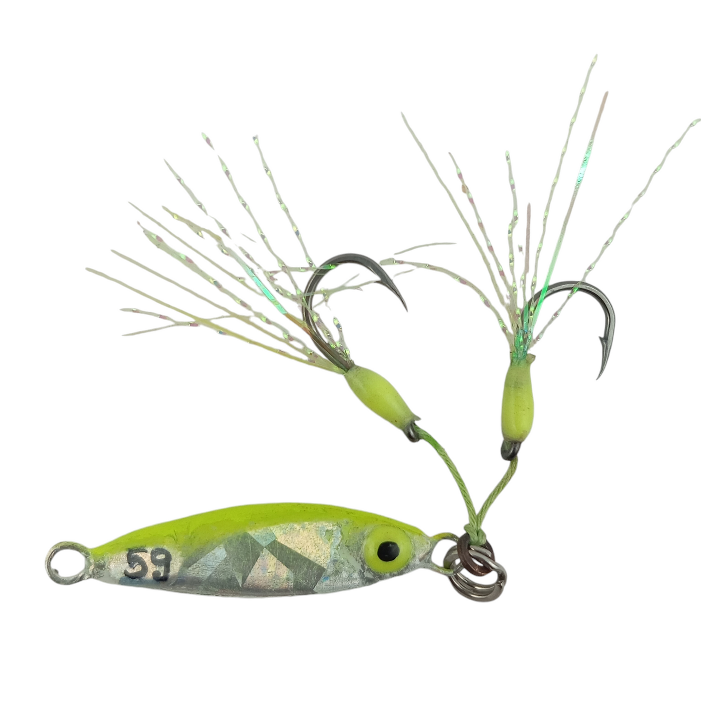 Hand Made Micro Jigs 5gms  Radium Green Close Up Image