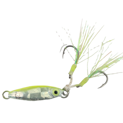 Hand Made Micro Jigs 7gms Radium Green Close Up Image