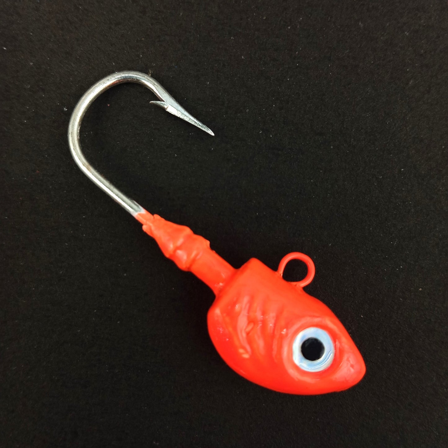 Hand Made Jig Fishing Heads Hook 5-0 ,30gms Orange Close Up Image