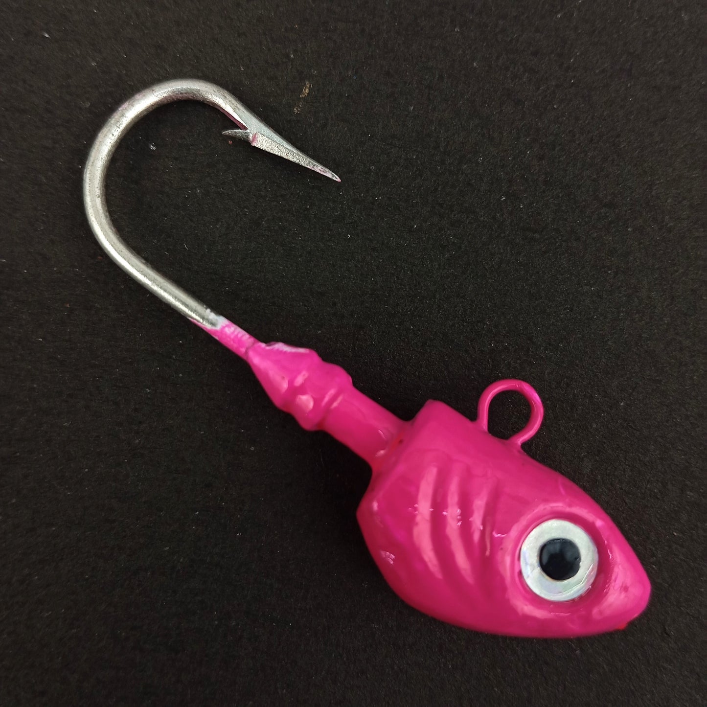 Hand Made Jig Fishing Heads Hook 5-0 ,30gms Pink Close Up Image