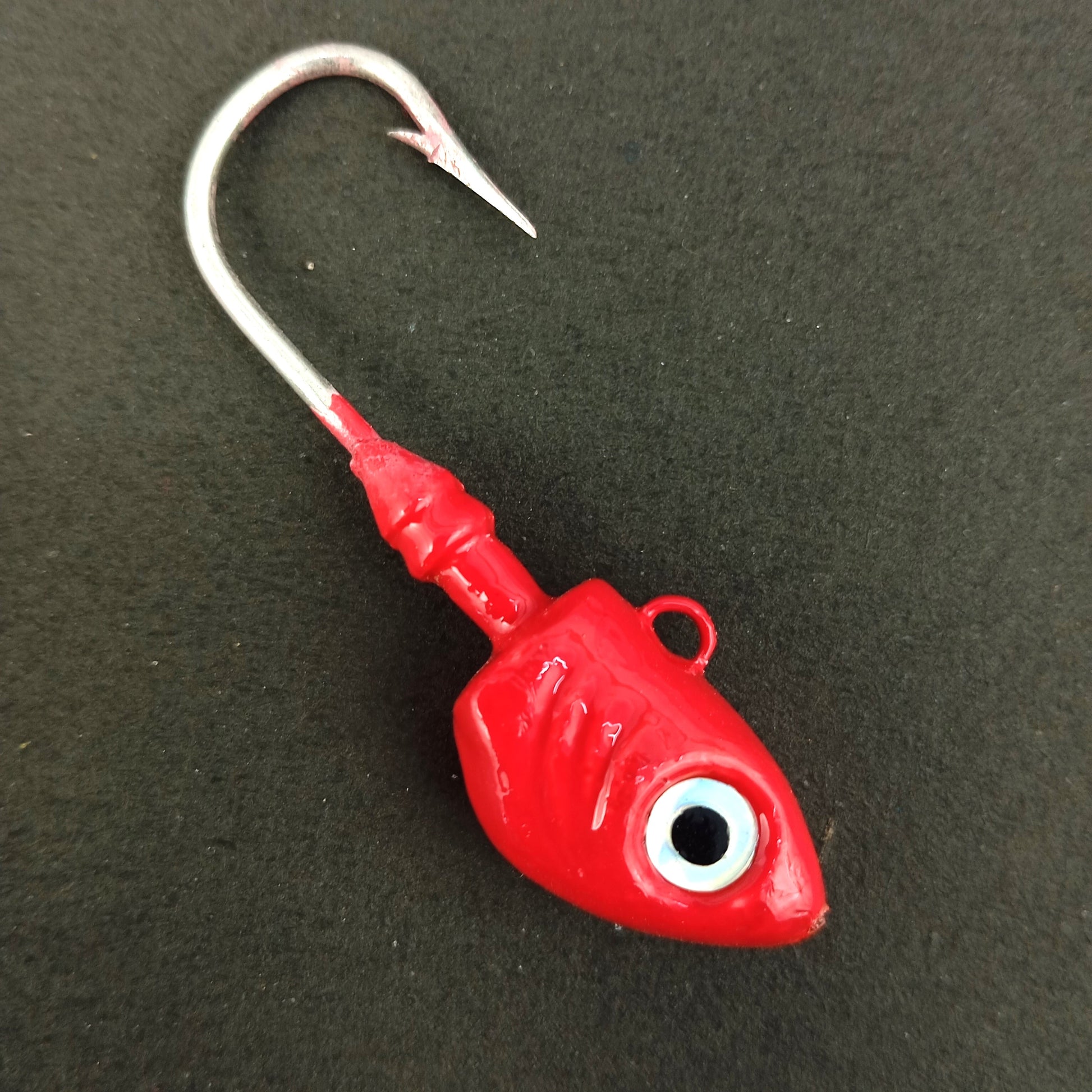 Hand Made Jig Fishing Heads Hook 5-0 ,30gms Red Close Up Image