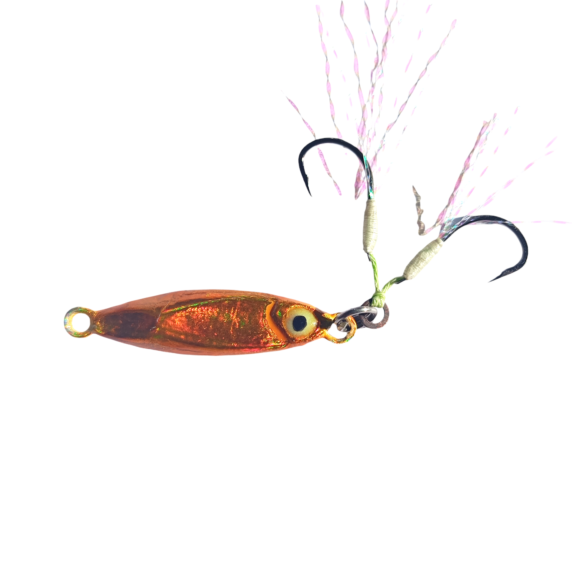 Hand Made Micro Jigs 3.5cm-5gms Gold Glow Close Up Image