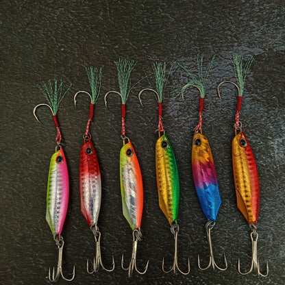 Pushpa Jigs Lure with Single Assist and Treble Hooks | 20gms