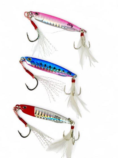 Jig Lure with Single Assist and Treble Hooks | 20g