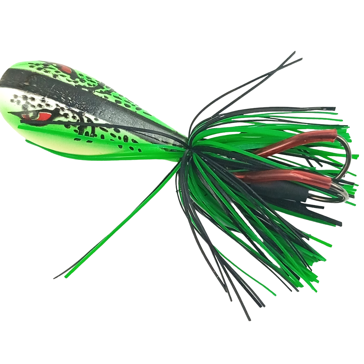 Jump Frog Lure With Skirts|11gms/5.5cm green and black image