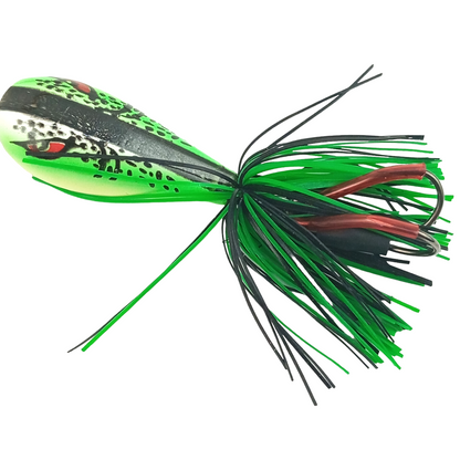 Jump Frog Lure With Skirts|11gms/5.5cm green and black image