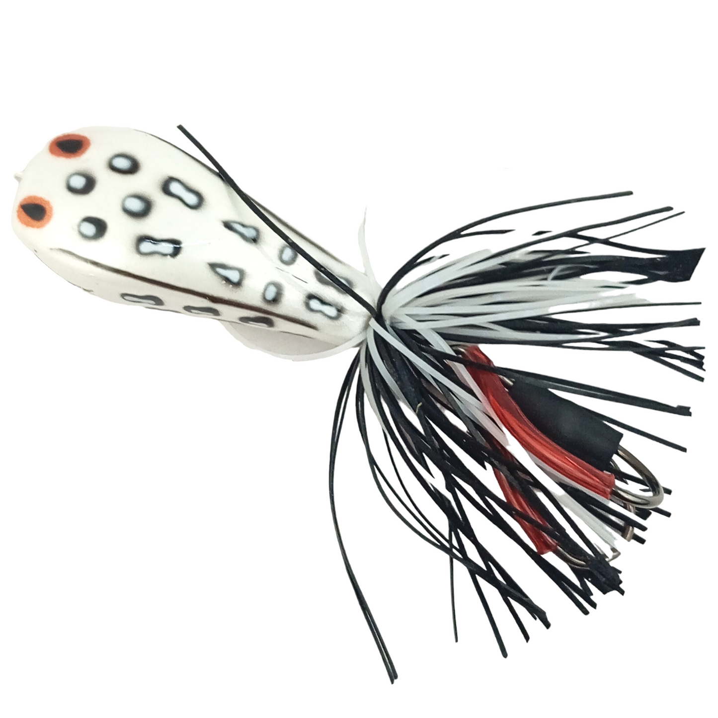 Jump Frog Lure With Skirts|11gms/5.5cm white and black image
