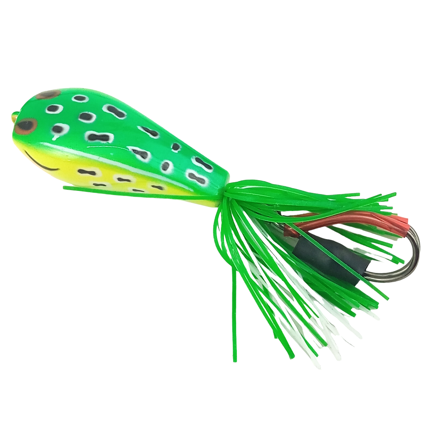 Jump Frog Lure With Skirts|11gms/5.5cm green and yellow image