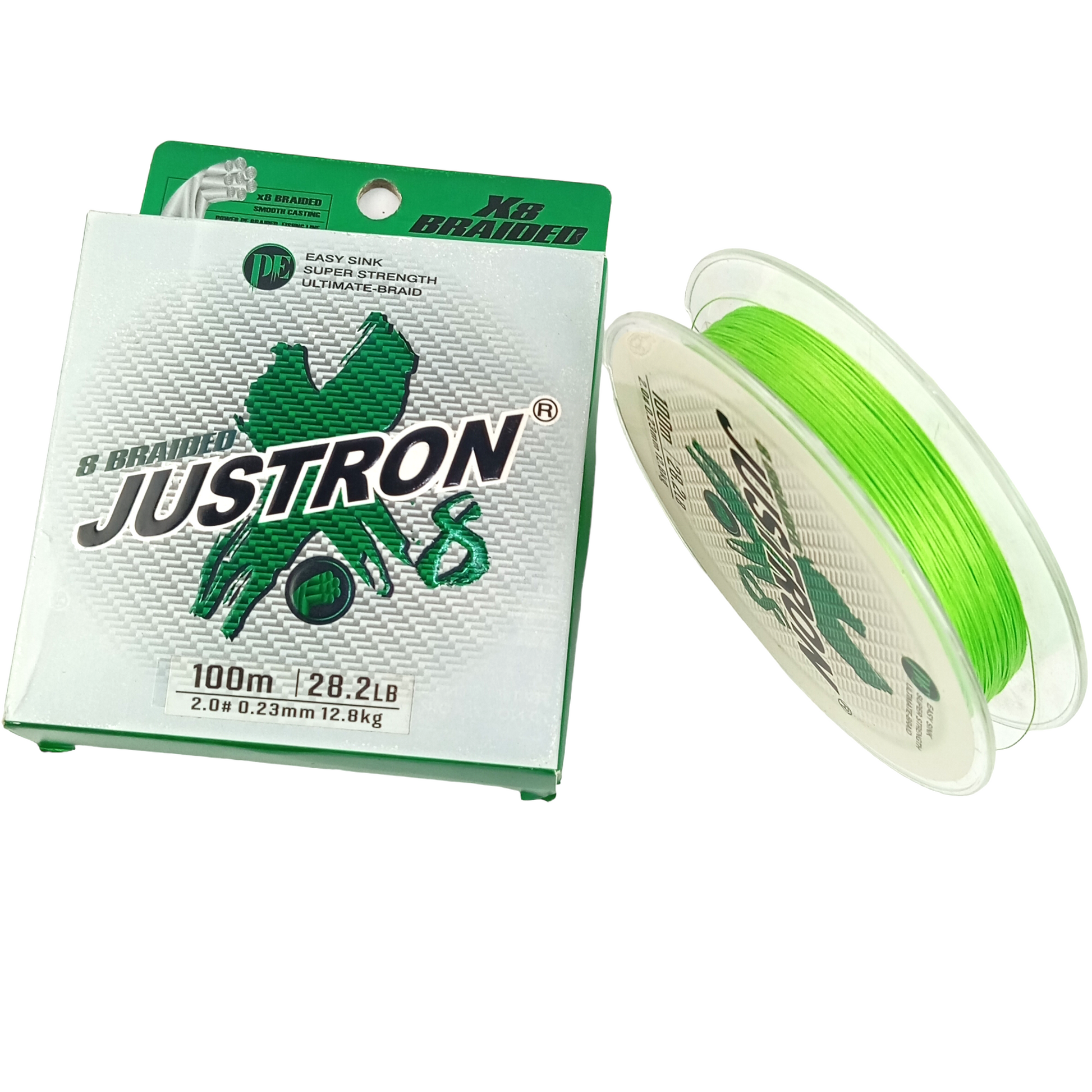 Justron 8X Braided Line 1oom-28.2Lb Fishing Line Close Image