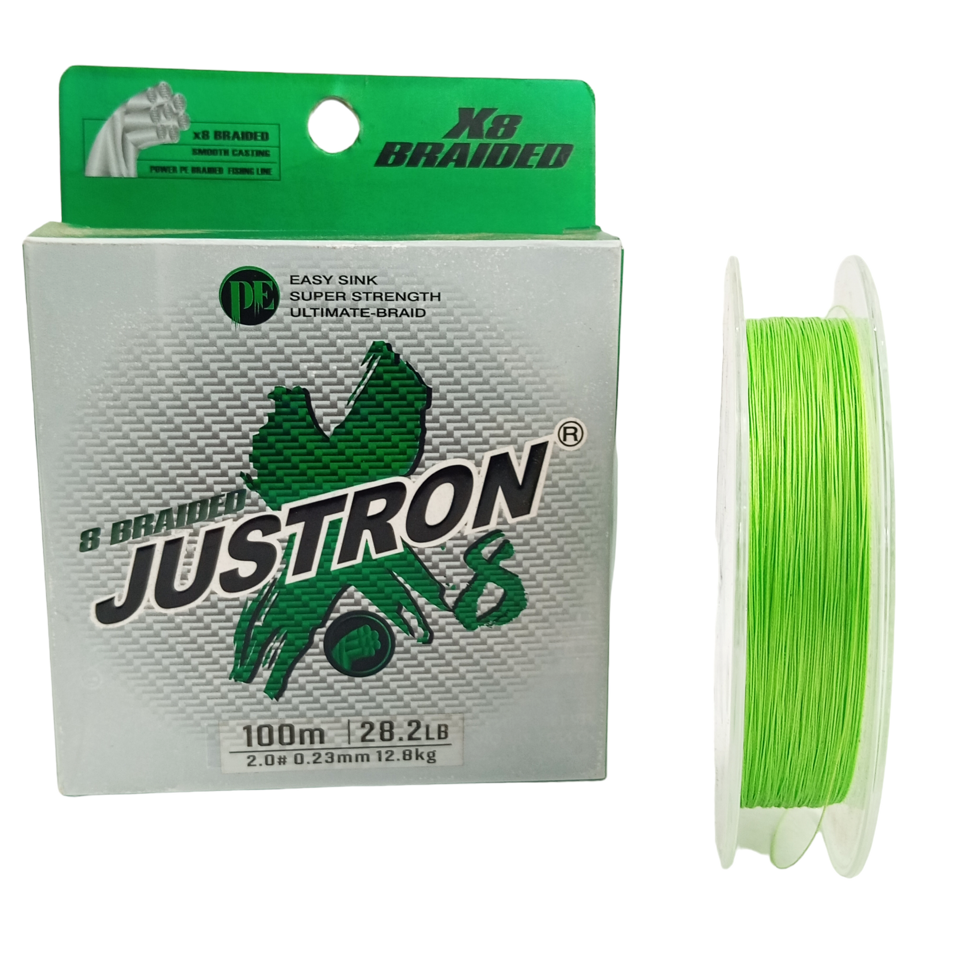 Justron 8X Braided Line 1oom-28.2Lb Fishing Line Main Image