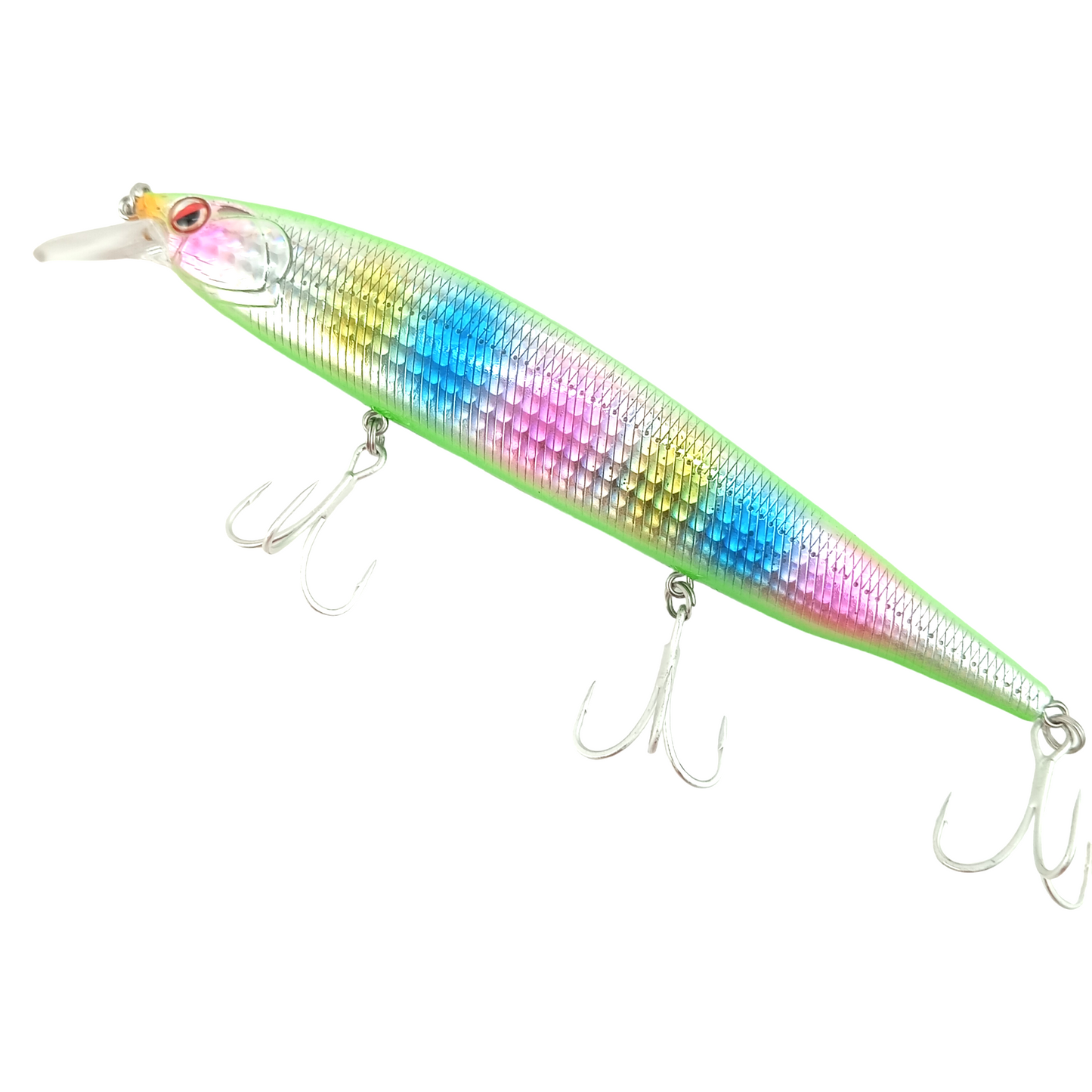 Littma Jerkbite 160SP-30 GM -160MM Fishing Lure-Lime Rainbow