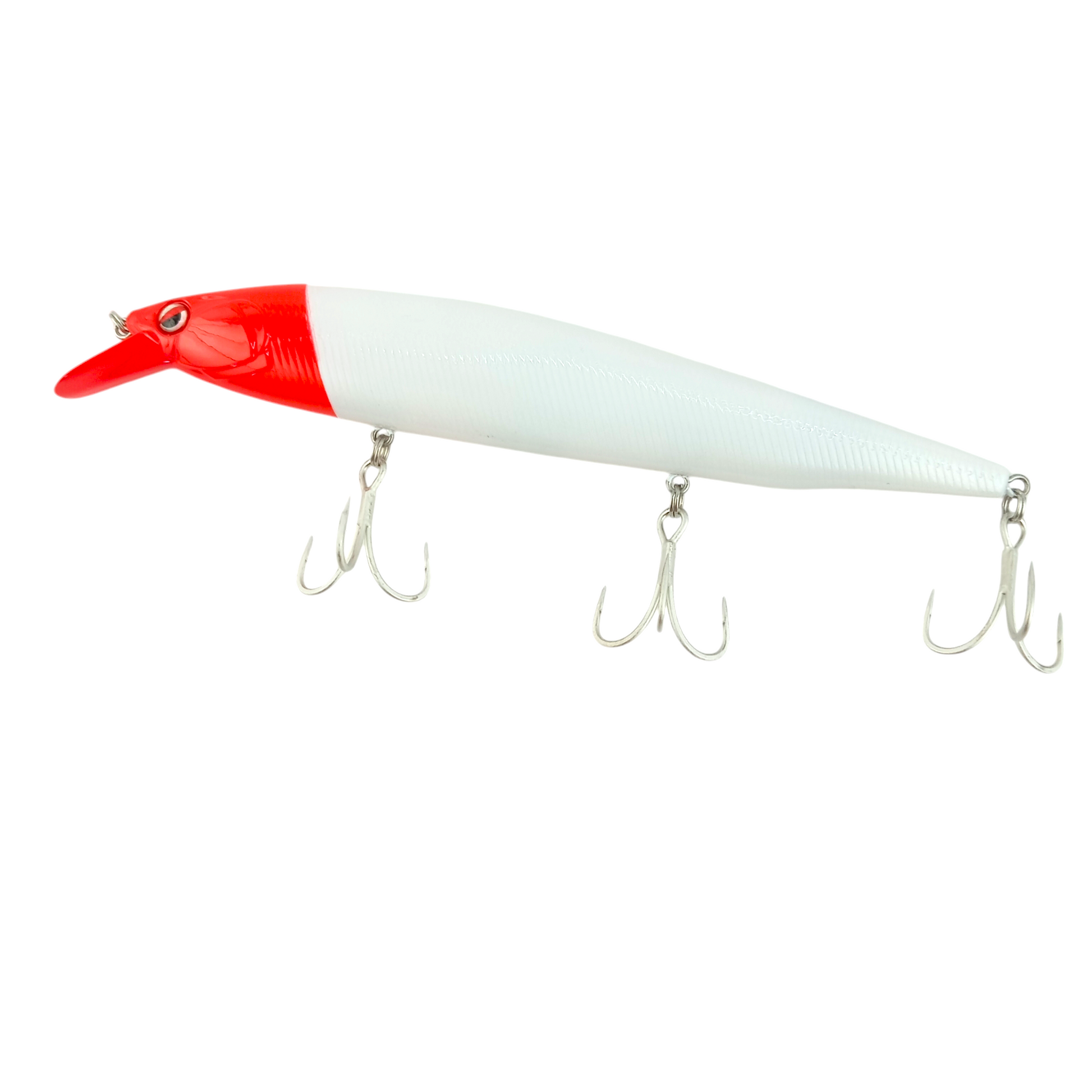 Littma Jerkbite 160SP-30 GM -160MM Fishing Lure-White Red Head