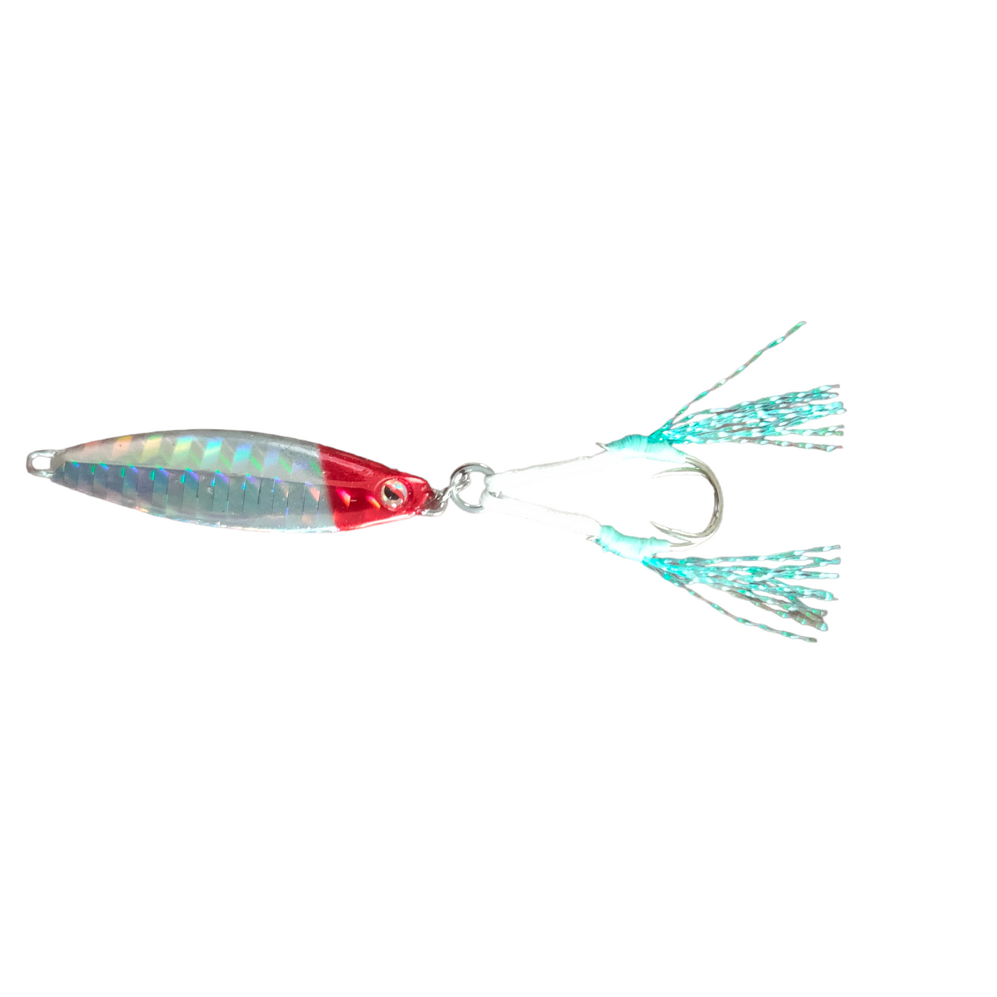 Littma_Jig_Katana_Slow_10gms_Jig_Fishing_Lure_-Red_Head_Close_Up_Image