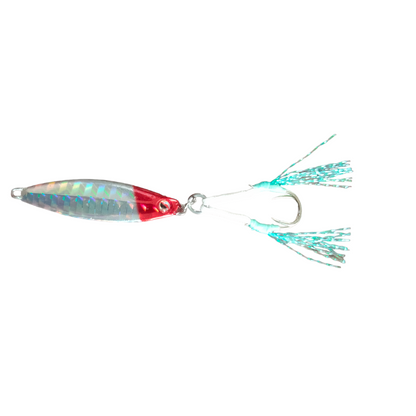 Littma_Jig_Katana_Slow_10gms_Jig_Fishing_Lure_-Red_Head_Close_Up_Image