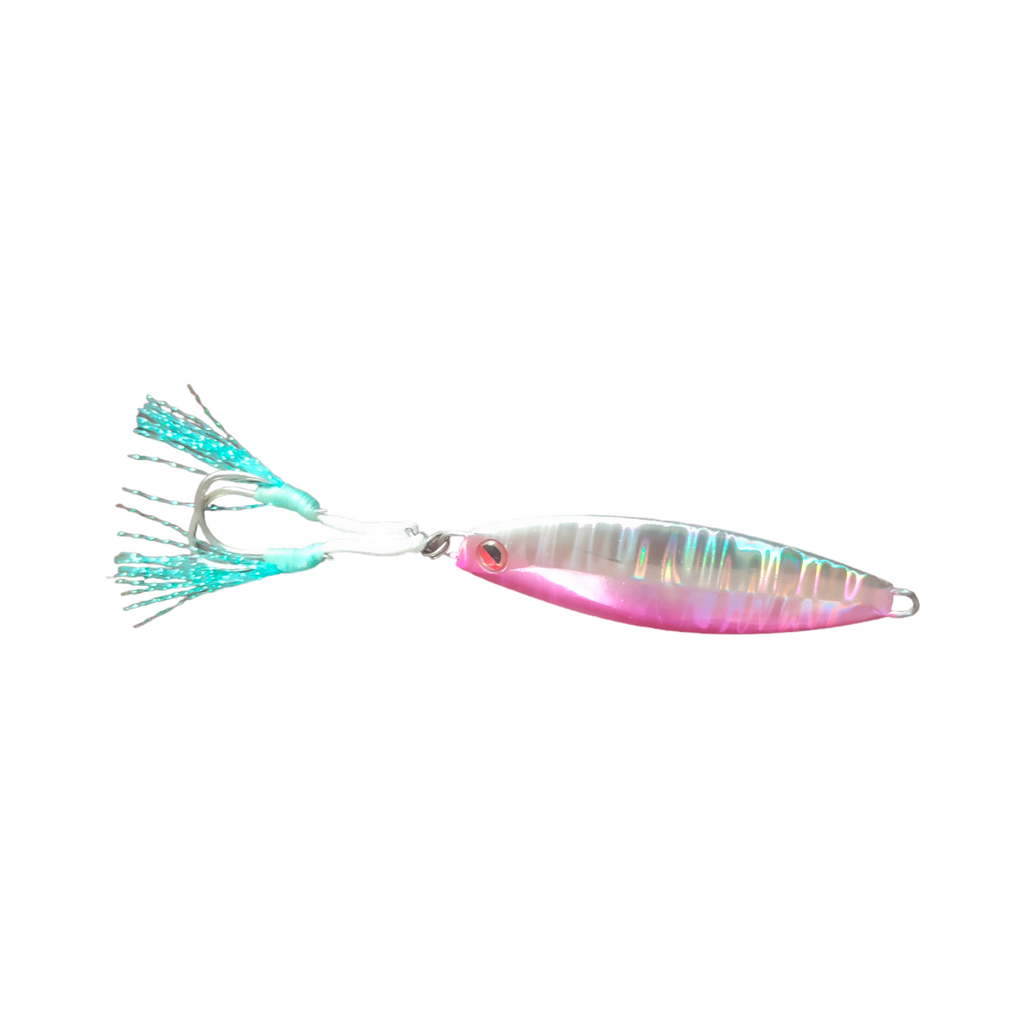 Littma_Jig_Katana_Slow_40gms_Jig_Fishing_Lure_-Zebra_Pink_Close_Up_Image