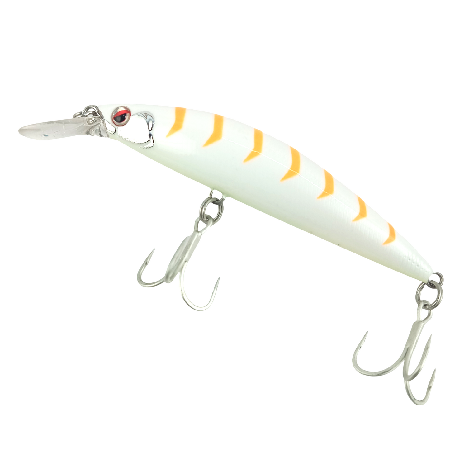 Littma Sagoshi 90FS 90MM 29GM Fishing Tiger Glow Belly Lure Close Up Image