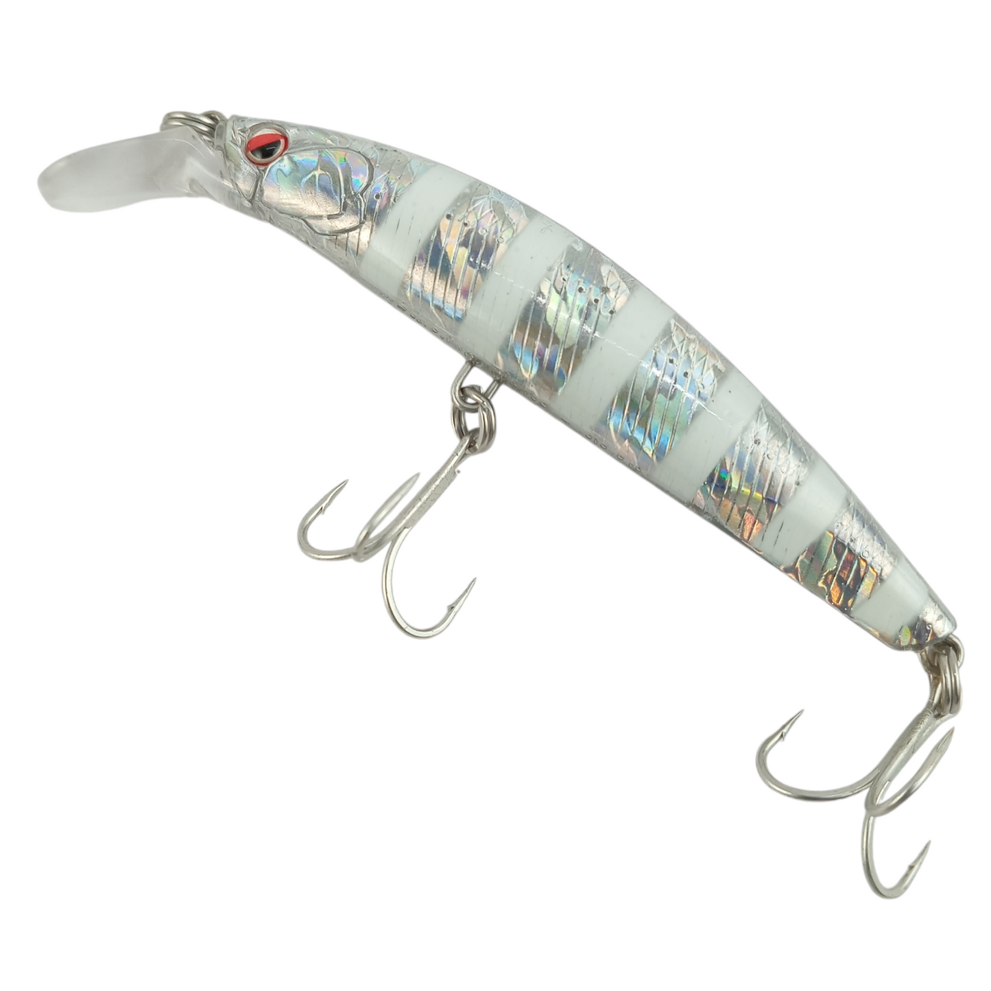 Littma Spinpro EZ 40 -40GM 110MM Fishing Lure Zebra Silver Close Up Image