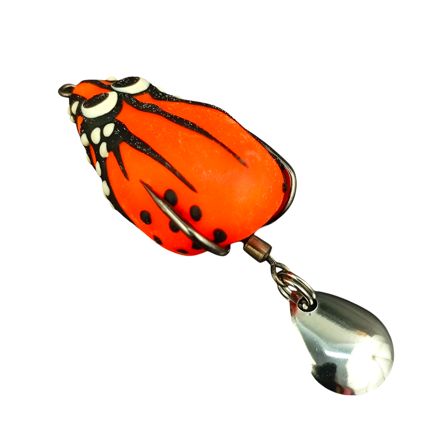 LuresFactory Hand Made Jerry Rubber Frog 6g Size 4cm Orange Close Up Image